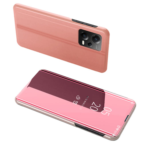 Clear View Case for Xiaomi Redmi Note 12 5G / Poco X5 5G Flip Cover Pink — Hurtel