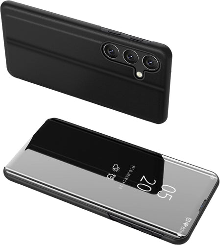 Clear View Case cover for Samsung Galaxy A24 4G flip cover black — Hurtel