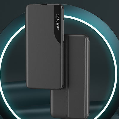 Eco Leather View Case case for Xiaomi 13 Lite with a flip stand black — Hurtel