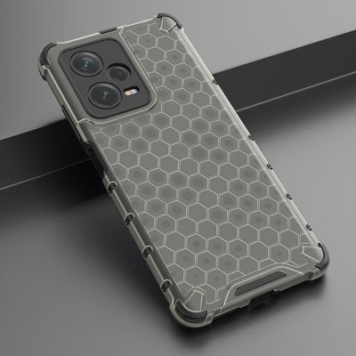 Honeycomb case for Xiaomi Redmi Note 12 Pro+ armored hybrid cover black — Hurtel