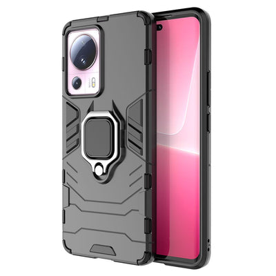 Ring Armor case for Xiaomi 13 Lite armored cover magnetic holder ring black — Hurtel