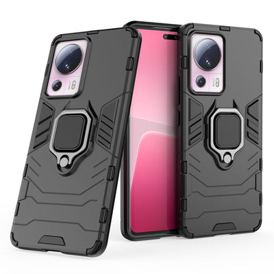 Ring Armor case for Xiaomi 13 Lite armored cover magnetic holder ring black — Hurtel