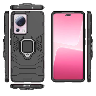 Ring Armor case for Xiaomi 13 Lite armored cover magnetic holder ring black — Hurtel