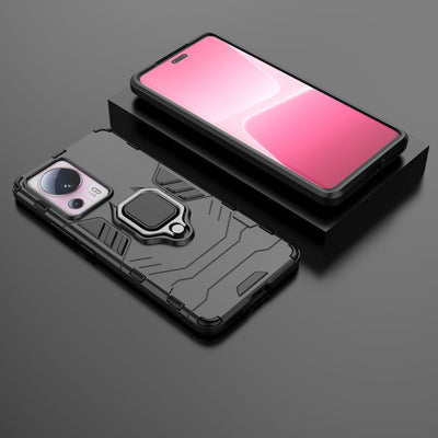 Ring Armor case for Xiaomi 13 Lite armored cover magnetic holder ring black — Hurtel