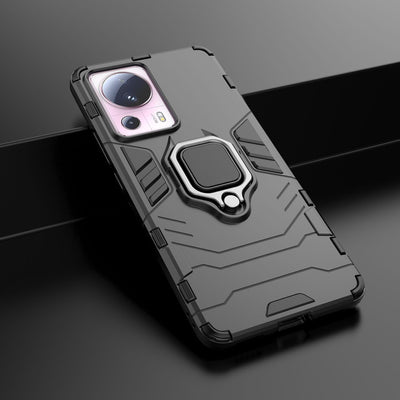 Ring Armor case for Xiaomi 13 Lite armored cover magnetic holder ring black — Hurtel
