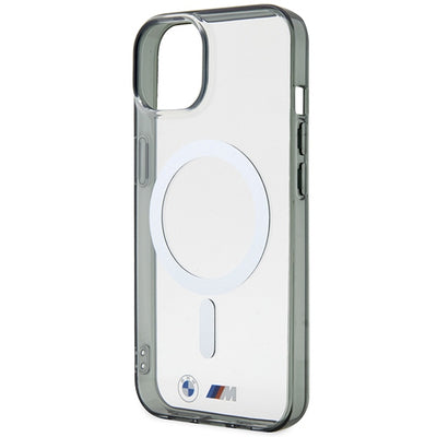 BMW BMHMP14SHCRS iPhone 14 6.1" case transparent hardcase Silver Ring MagSafe