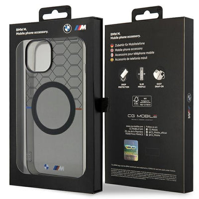 Case BMW BMHMP14SHGPK iPhone 14 6.1" grey/grey Pattern MagSafe