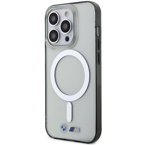 Case BMW BMHMP14XHCRS iPhone 14 Pro Max 6.7" transparent hardcase Silver Ring MagSafe