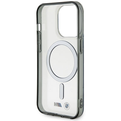 Case BMW BMHMP14XHCRS iPhone 14 Pro Max 6.7" transparent hardcase Silver Ring MagSafe