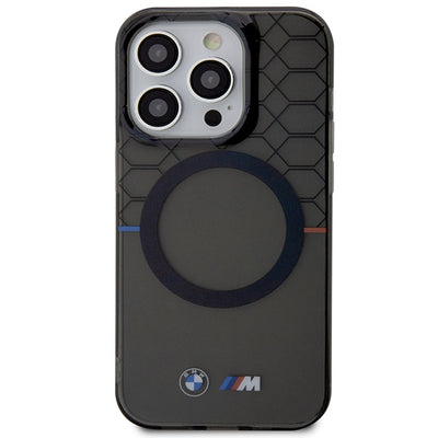 Case BMW BMHMP14XHGPK iPhone 14 Pro Max 6.7" grey/grey hardcase Pattern MagSafe