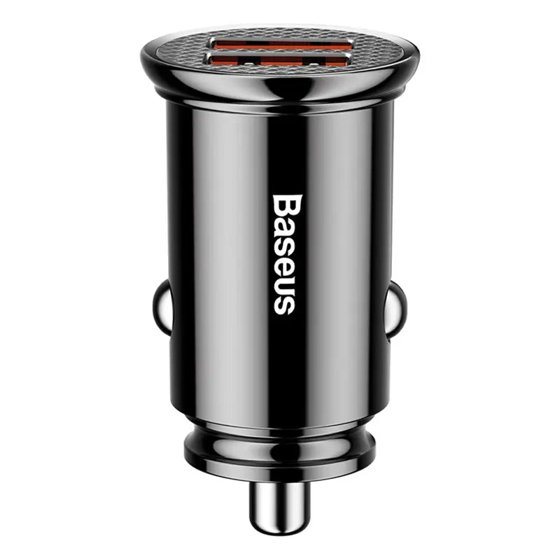 Baseus Circular 2xUSB QC3.0 5A 30W car charger (black) - Product Image 2