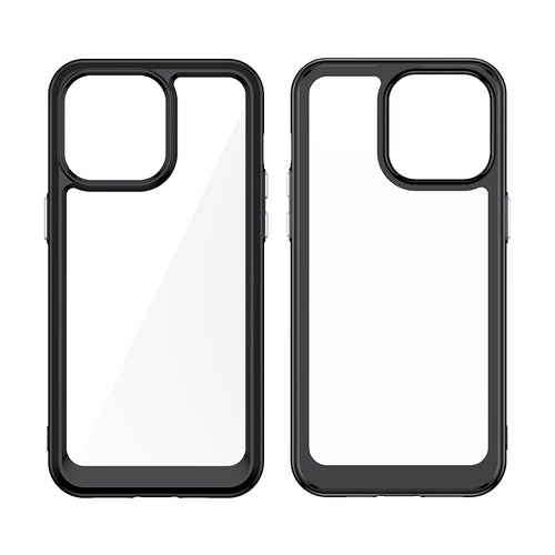 Reinforced case with flexible frame for iPhone 15 Pro Outer Space - blue — Hurtel
