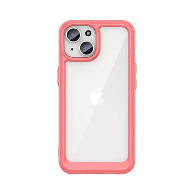 iPhone 15 Plus Outer Space reinforced case with a flexible frame - red — Hurtel