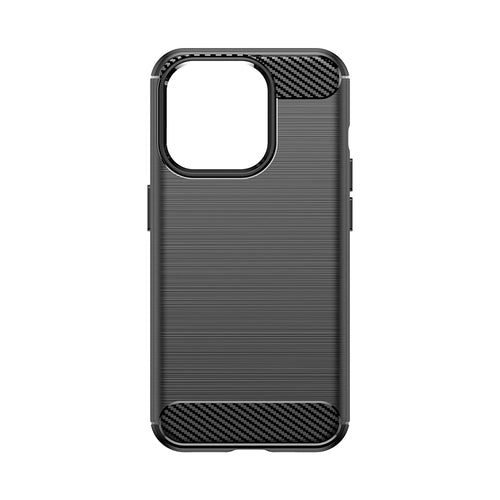 Flexible carbon pattern case for iPhone 15 Pro Carbon Case - black — Hurtel