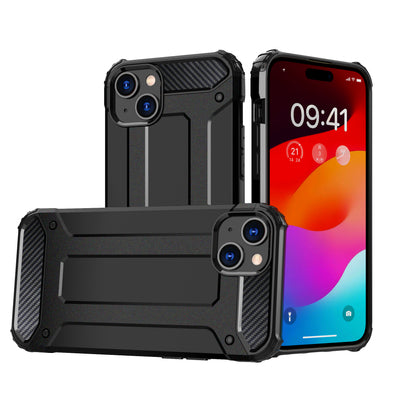 iPhone 15 Plus Hybrid Armor case - black — Hurtel