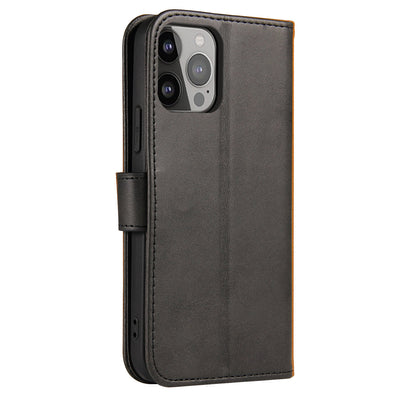 Wallet Case with Stand for iPhone 15 Pro Magnet Case - Black — Hurtel