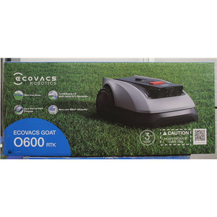 SALE OUT. | Ecovacs Lawn Mower | GOAT O600 RTK | 2500 Ah | Grey | MISSING 1 RTK SCREW, DEMO