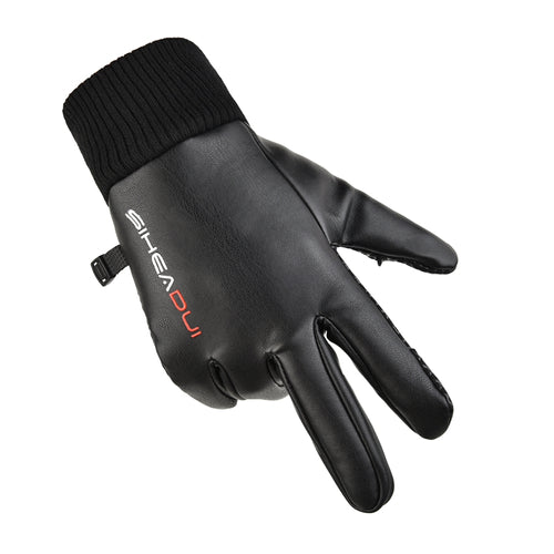 Men's insulated, anti-slip telephone gloves - black — Hurtel