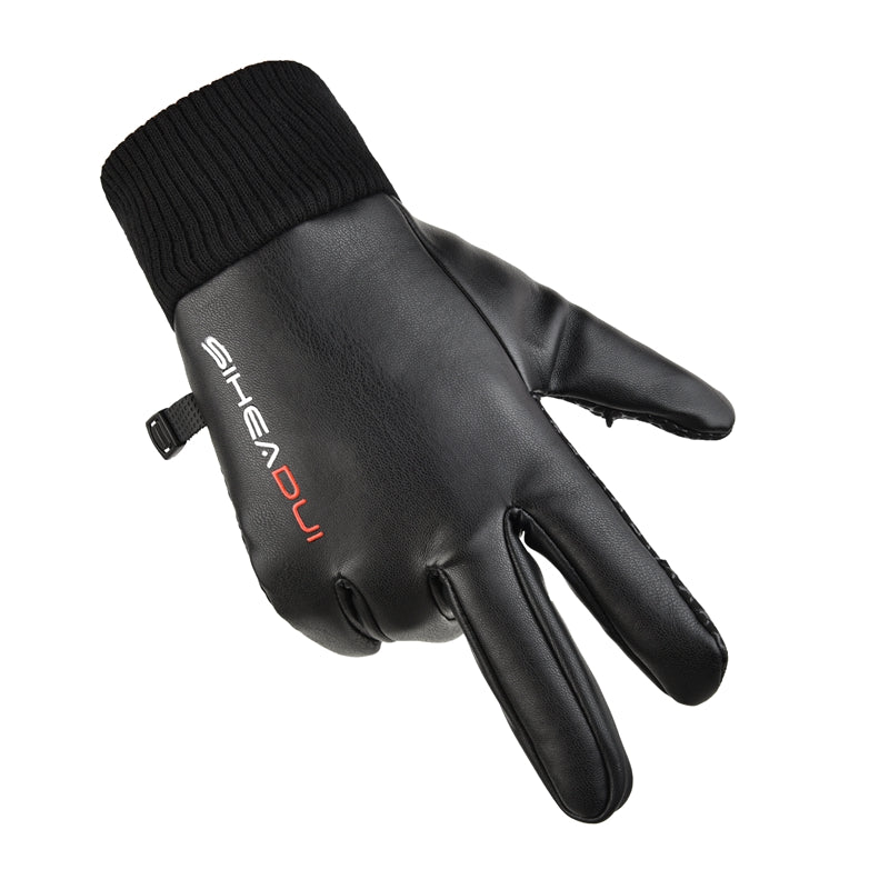 Men's insulated, anti-slip telephone gloves - black — Hurtel