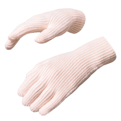 Braided phone gloves with cutouts for fingers - pink — Hurtel