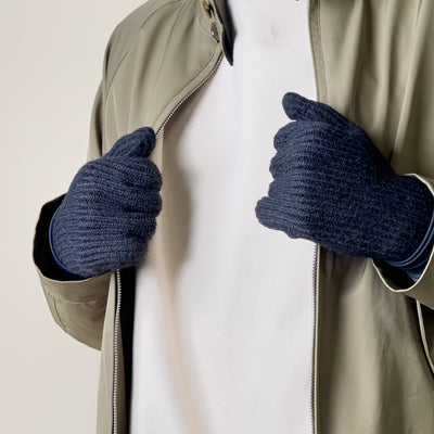 Braided telephone gloves with cut-outs for fingers - black — Hurtel