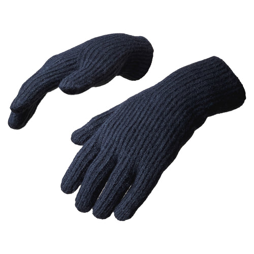 Braided telephone gloves with cut-outs for fingers - black — Hurtel
