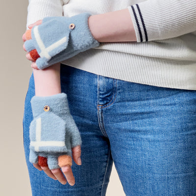 Women's/children's winter telephone gloves - blue — Hurtel