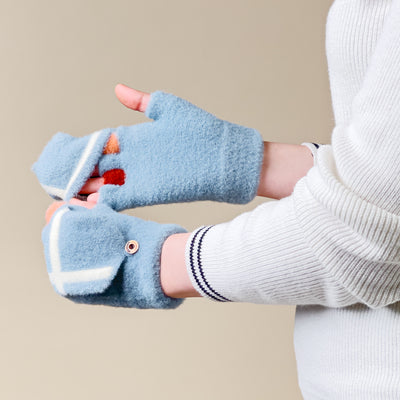 Women's/children's winter telephone gloves - blue — Hurtel
