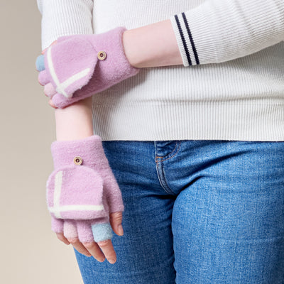 Women's/children's winter telephone gloves - pink — Hurtel