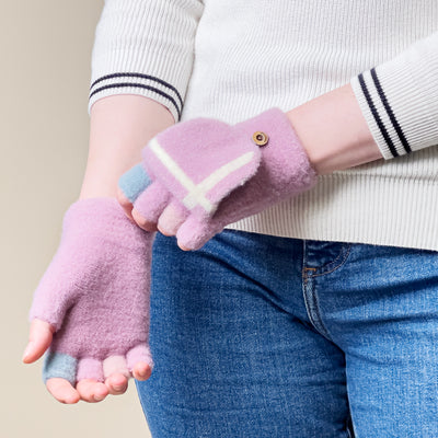 Women's/children's winter telephone gloves - pink — Hurtel