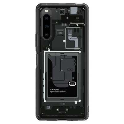 Spigen Ultra Hybrid Case for Sony Xperia 10 V - Dark Gray (Zero One Pattern)