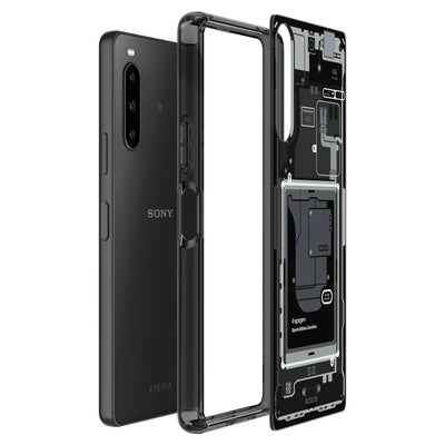 Spigen Ultra Hybrid Case for Sony Xperia 10 V - Dark Gray (Zero One Pattern)