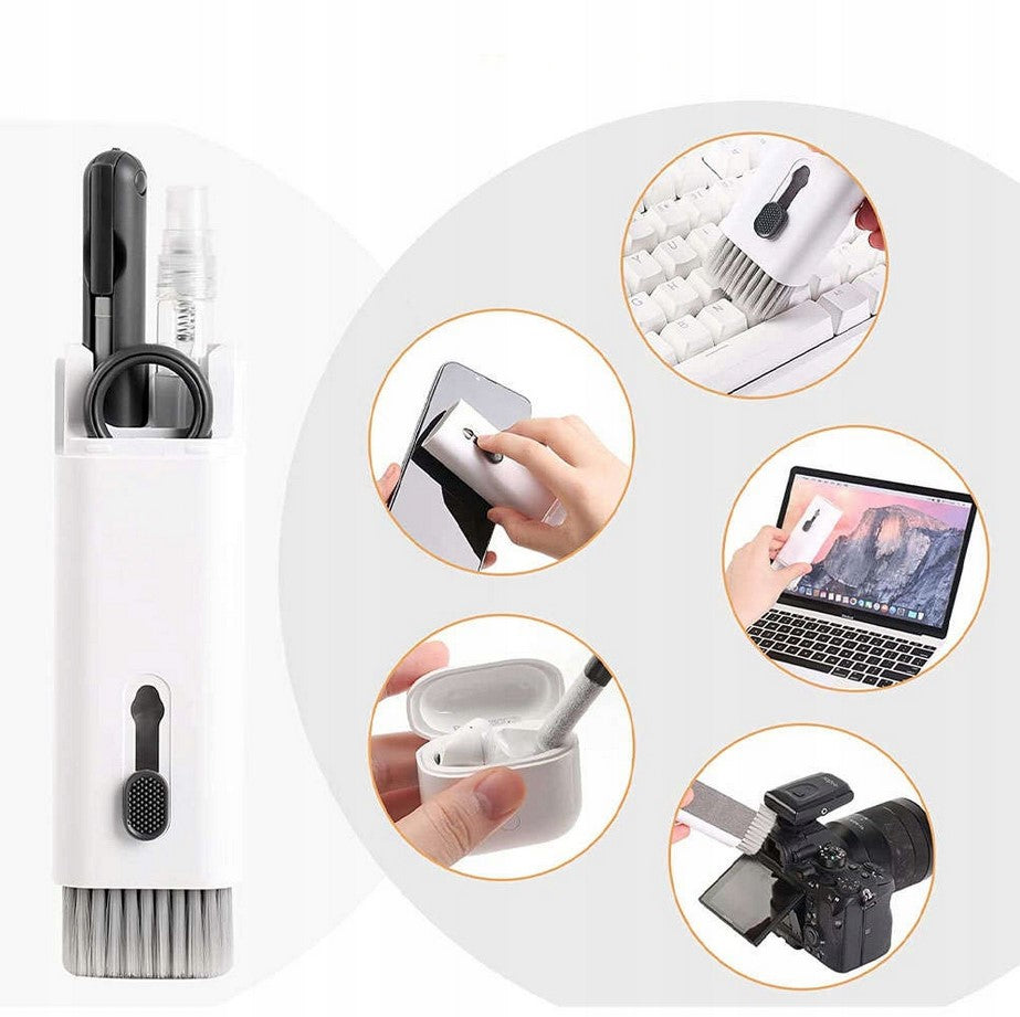 Multifunctional 7in1 cleaning set for headphones and keyboard - gray — Hurtel