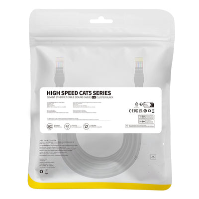 Baseus High Speed Cat 5 RJ-45 1000Mb/s Ethernet cable 8m round - black