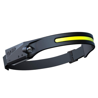 LED headlamp with IPX4 motion sensor USB-C 1200 mAh - black — Hurtel