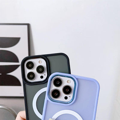 Magnetic Color Matte Case for iPhone 15 Pro Max - black — Hurtel