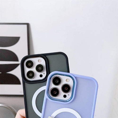 Magnetic Color Matte Case for iPhone 15 Plus - purple — Hurtel
