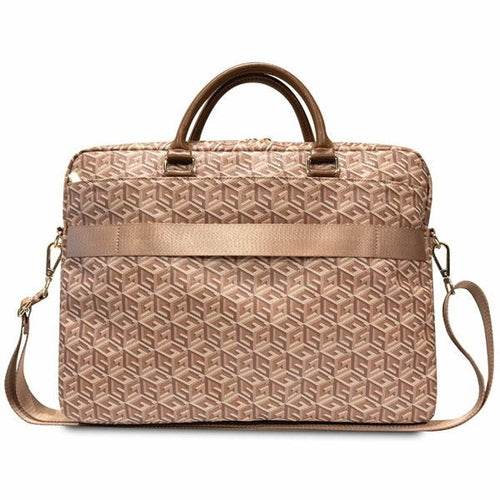 Guess GCube Stripes bag for a 16" laptop - brown
