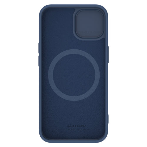 Nillkin CamShield Silky Silicone Case for iPhone 15 Plus with Camera Protector - Dark Blue