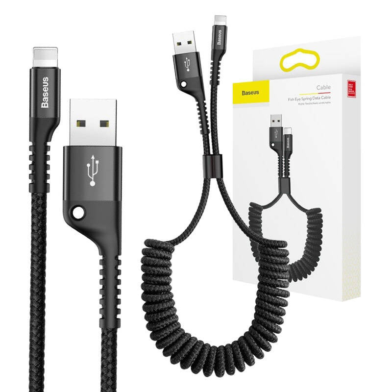 Baseus Spring-loaded cable Lightning 1m 2A (black) - Product Image 7