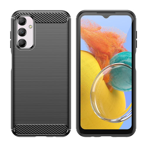 Flexible carbon pattern case for Samsung Galaxy M14 Carbon Case - black — Hurtel