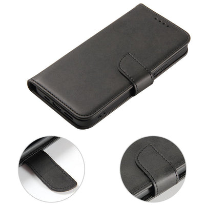 Magnet Case with flap and wallet for Tecno Spark 10 - black — Hurtel