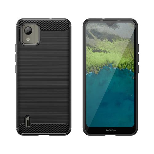 Carbon Case silicone case for Nokia C110 - black — Hurtel
