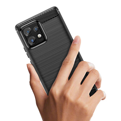 Carbon Case silicone case for Motorola Edge 40 Pro - black — Hurtel
