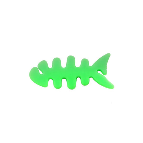 Fish-shaped headphone cable wrap - green — Hurtel