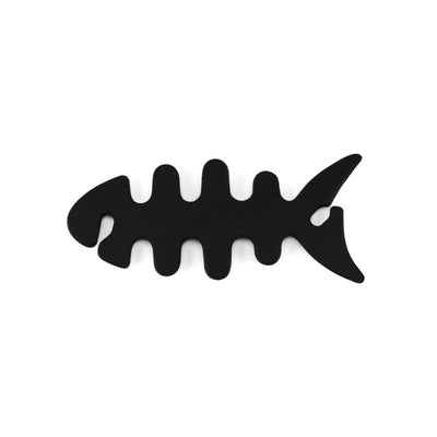 Fish-shaped headphone cable wrap - black — Hurtel