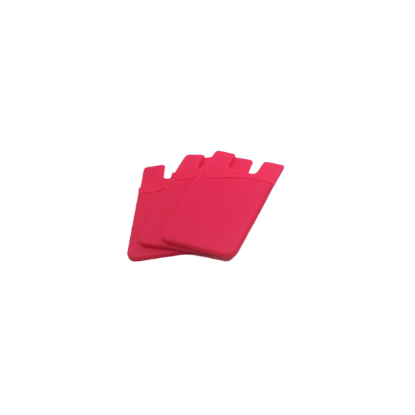 Self-adhesive card case for the back of the phone - red — Hurtel