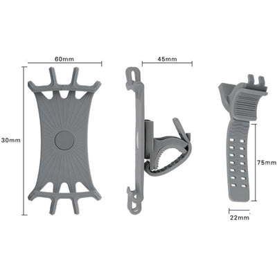 Swivel silicone bike holder with replaceable head - black — Hurtel
