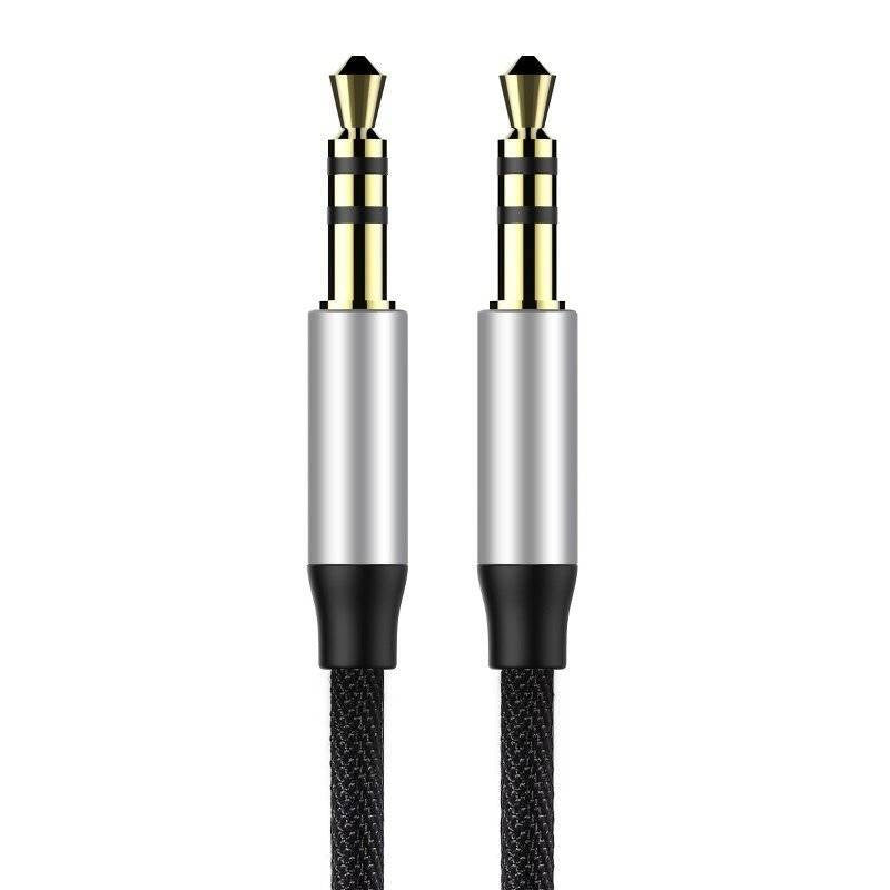 Baseus Yiven Audio Cable mini jack 3,5mm AUX, 1m (Black+Silver) - Product Image 2
