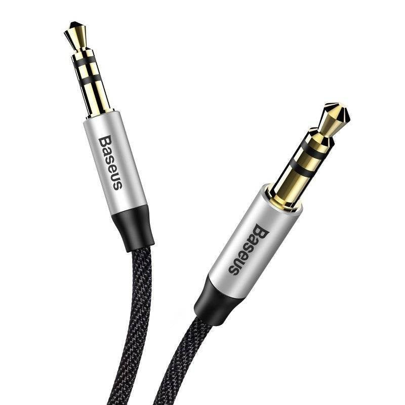Baseus Yiven Audio Cable mini jack 3,5mm AUX, 1m (Black+Silver) - Product Image 3